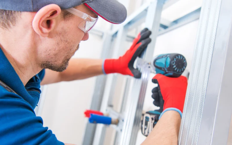 installing drywall